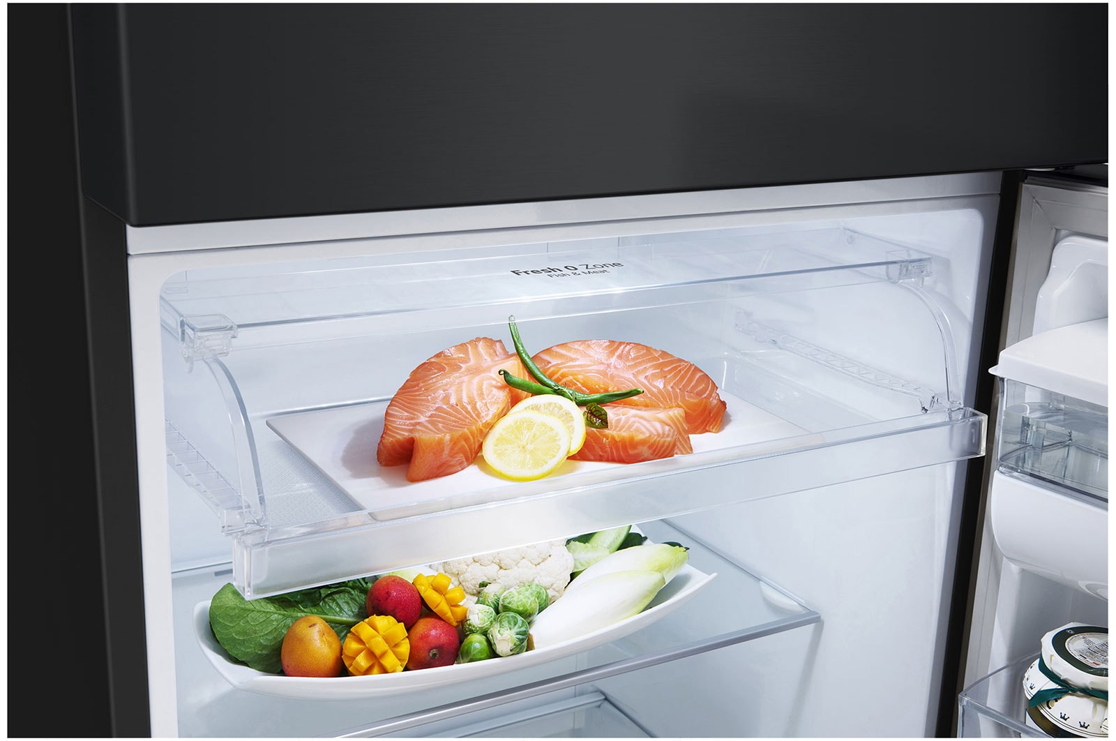 LG 383L Top Freezer Refrigerator with Smart Inverter Compressor™ in Essence Matte Black, GT-F3953EP